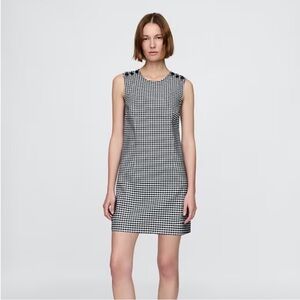 Gap x Doen Navy and White Gingham Shift Dress-Size 2 New With Tags